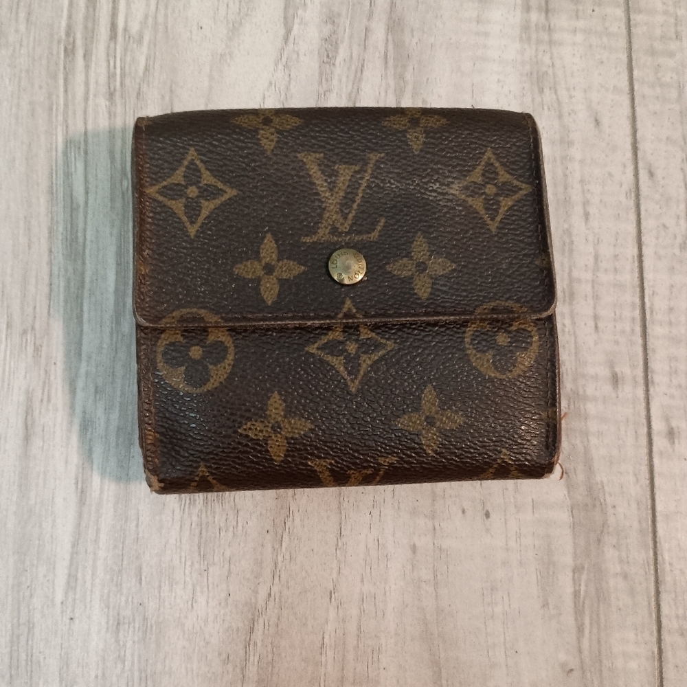Authentic Louis Vuitton Monogram Portefeiulle Elise Trifold Wallet